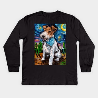 Wire Fox Terrier Night Kids Long Sleeve T-Shirt